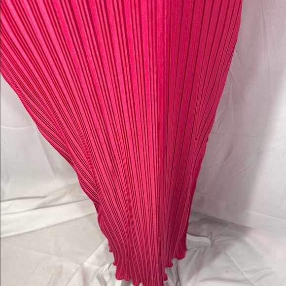 House of Harlow 1960 Pink Pleated Halter Sheath Dress Size M - Picture 6 of 9